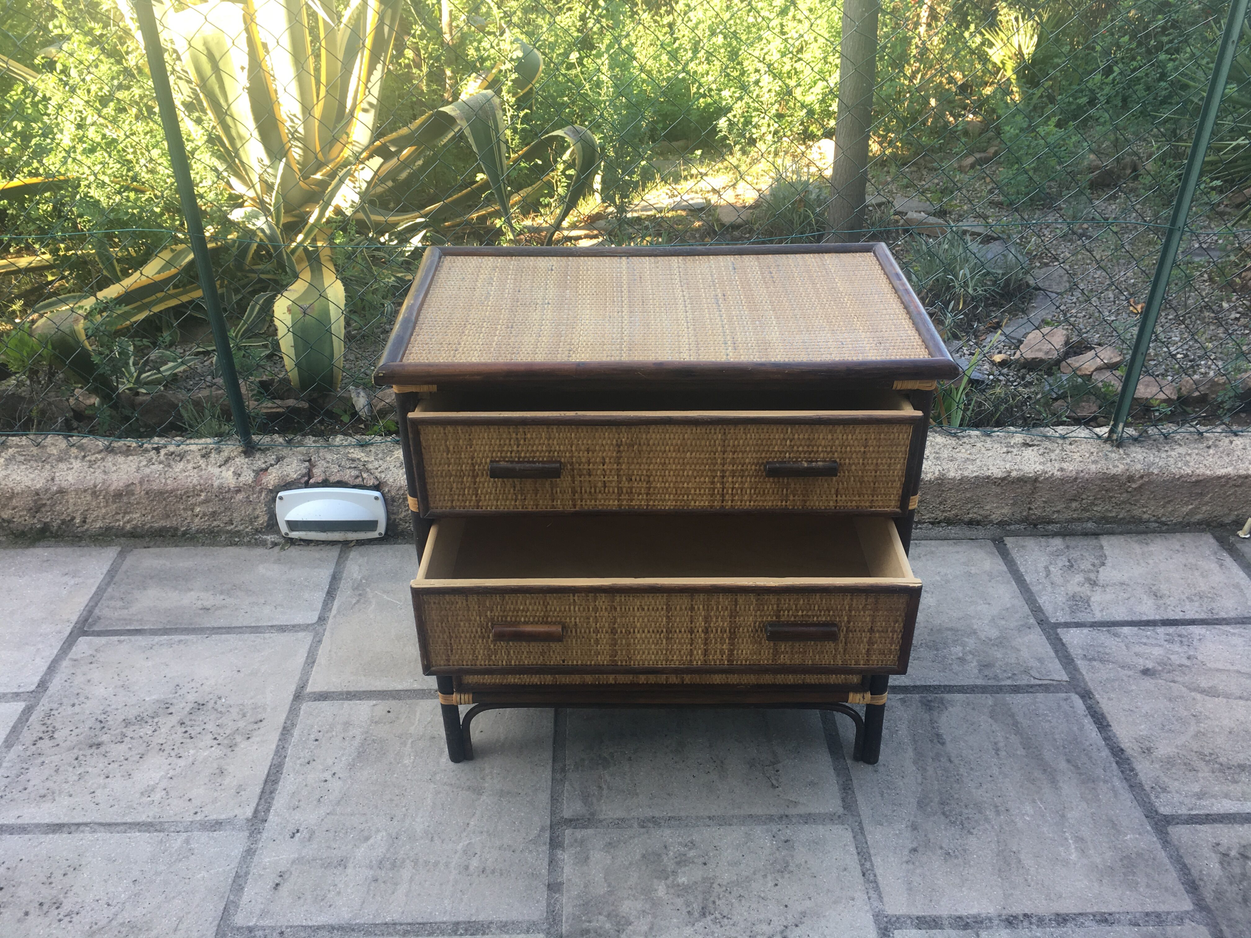 Chest of drawers  rattan 2 colors