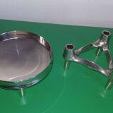 Set - candleholders and shell designed by Fritz Nagel and Caesar Stoffi.