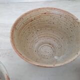 4 large bowls in pyrite stoneware