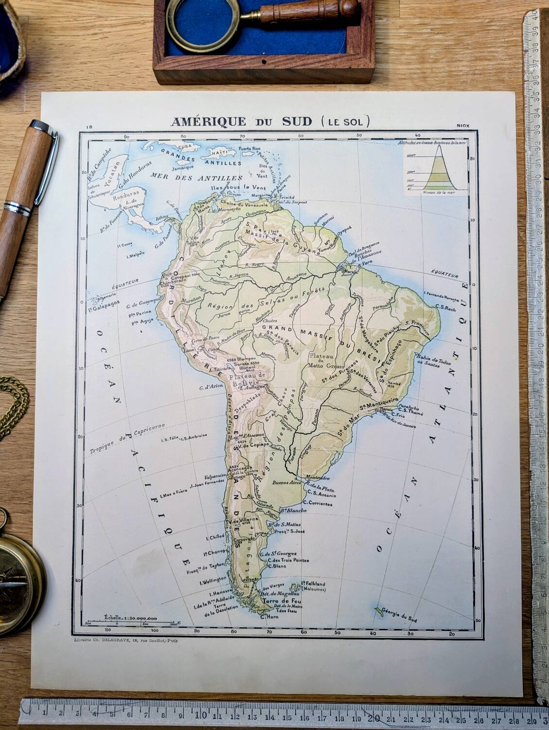 Printed in 1900, South America.
