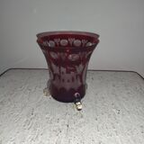Vase en verre de bohême