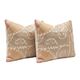 Set of 2 vintage embroidered cushion covers 59x66 cm