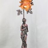 Brown patina table lamp