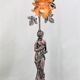 Brown patina table lamp