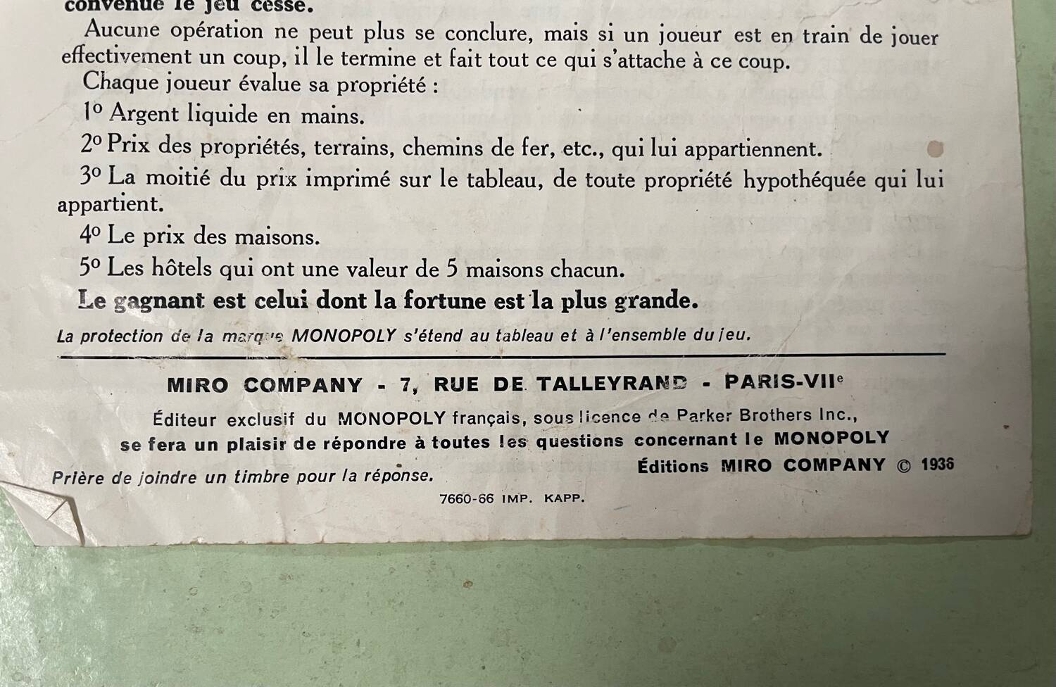 Vintage Monopoly game Miro editions from the 60s