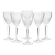 Set of 6 crystal wine glasses with a stud pattern