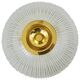 Large striped glass ceiling lamp in brass, Limburg, Germany, 1970s.