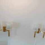 Pair of maison lunel paris france wall lights with 2 lights