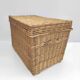 Vintage braided wicker trunk