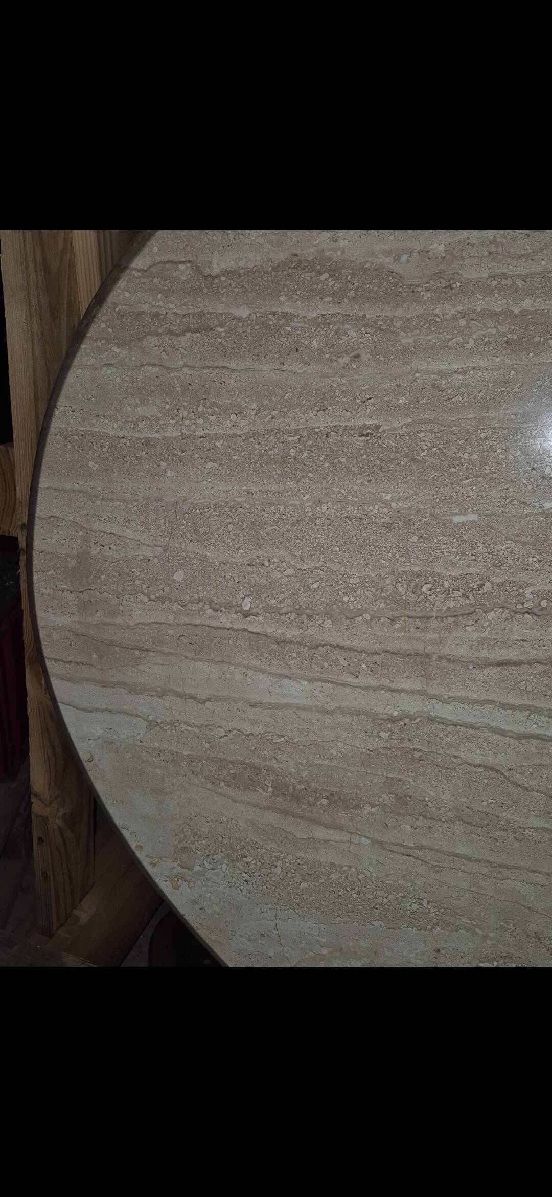 1970s travertine dining table