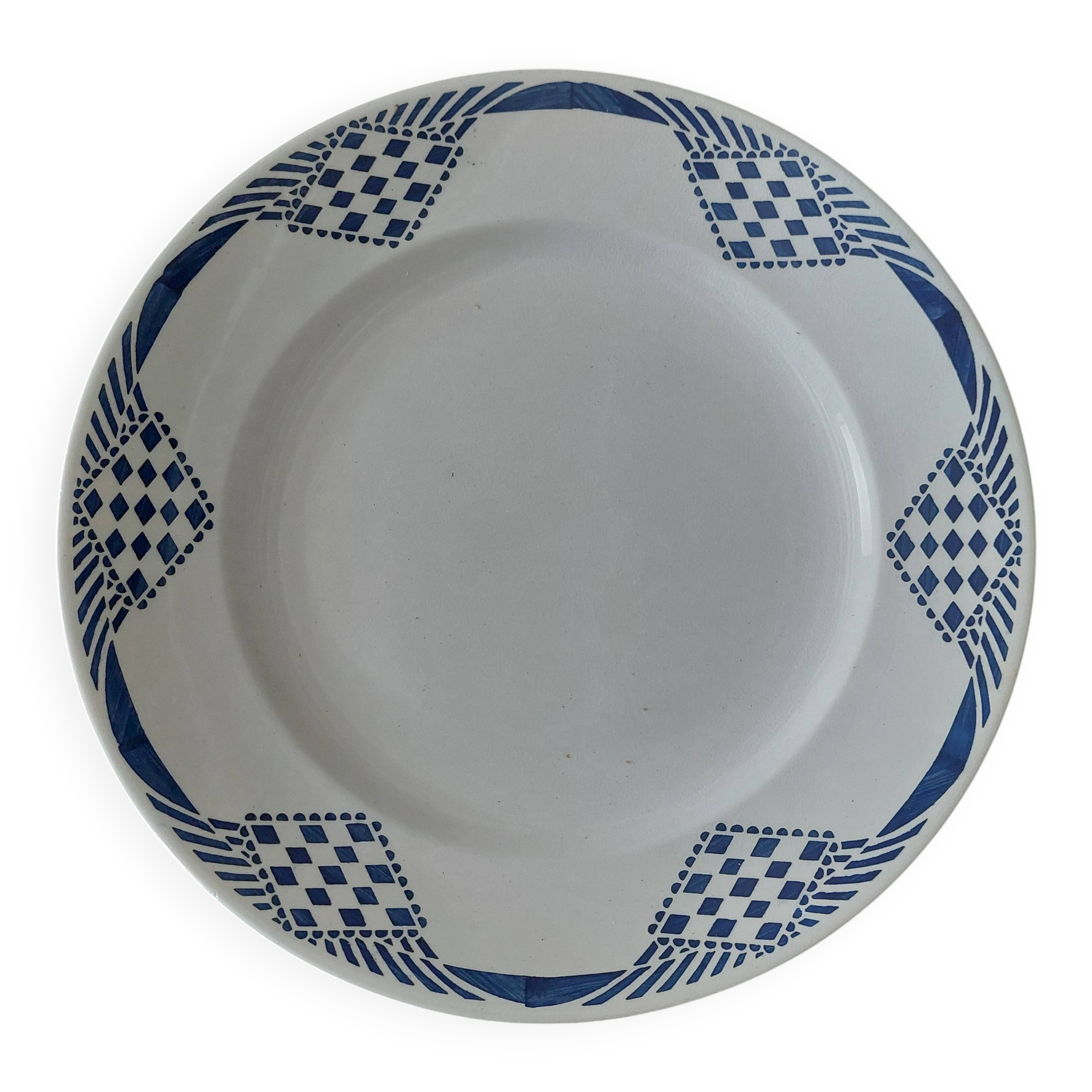 Round serving dish Moulin des loups Pantin iron earth decor