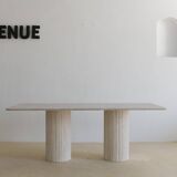 Table à manger rectangulaire Olympia - Travertin Naturel