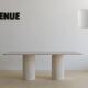 Olympia Rectangular Dining Table - Natural Travertine