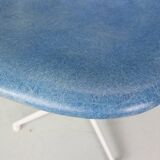 Charles & Ray Eames "La Fonda" Blue Fiberglass Chairs Herman Miller