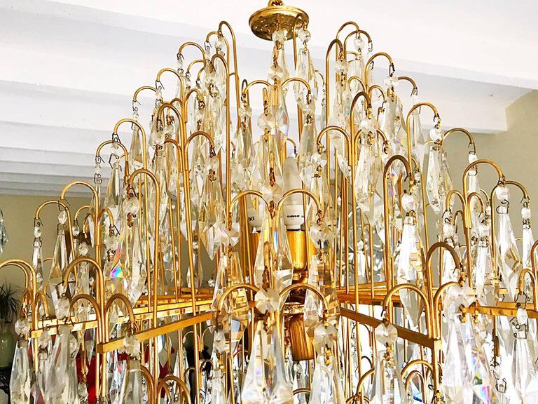 Italian Murano 1970 crystal chandelier