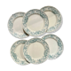 Set of 6 Antique Flat Plates "Figuig" Iron Earth – Longchamp 19th Century