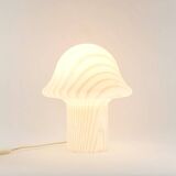 Large Mid Century Space Age Glass Mushroom Table Lamp from Peill & Putzler, Germany, 1970s