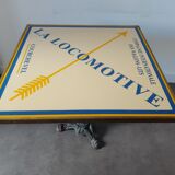 Vintage enameled table, Courchevel ski resort