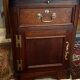 Immense oak solid wood staff desk in English style 248 x 114 cm