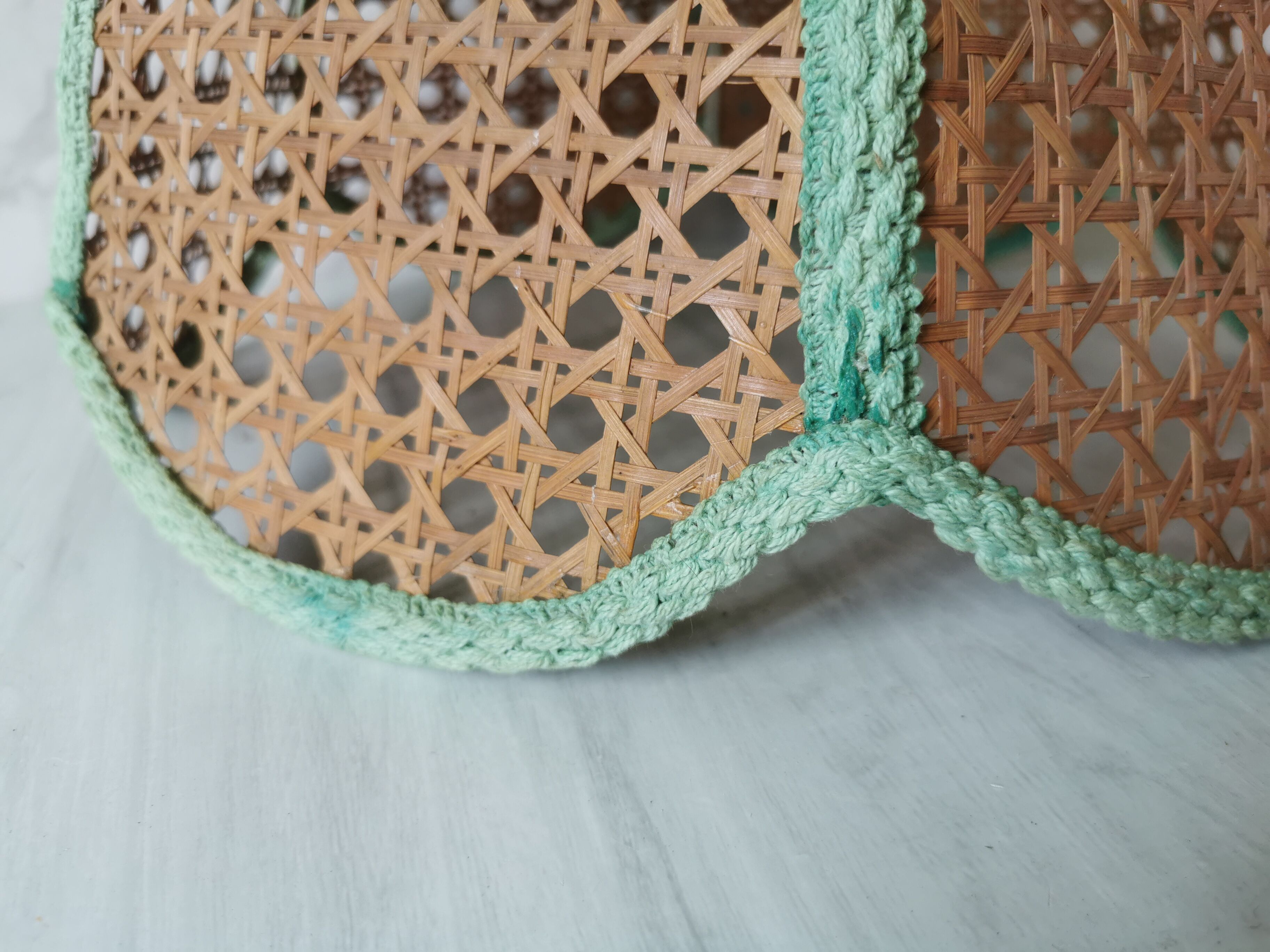 Vintage cane lampshade