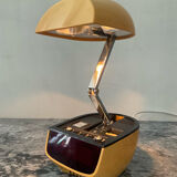 Timco articulated desk lamp with alarm clock from the 1970s.