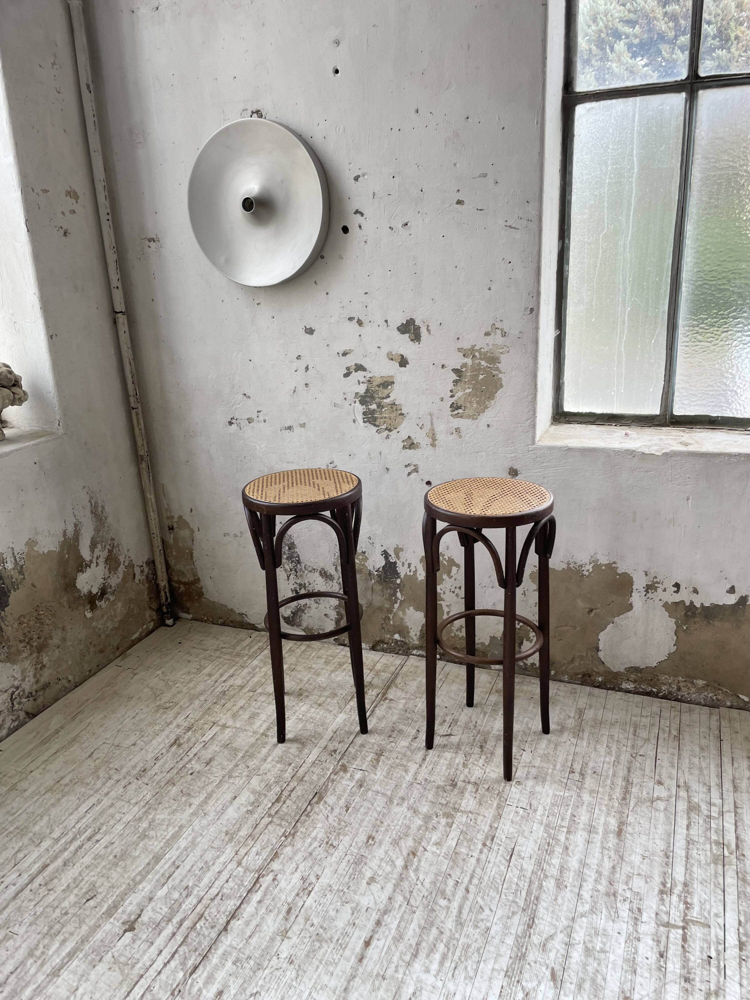 High cane bistro stools