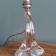 Saint-Louis crystal lamp with a free-form wave base.