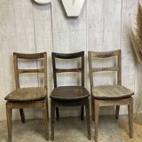 Series of 3 "taberna" chairs