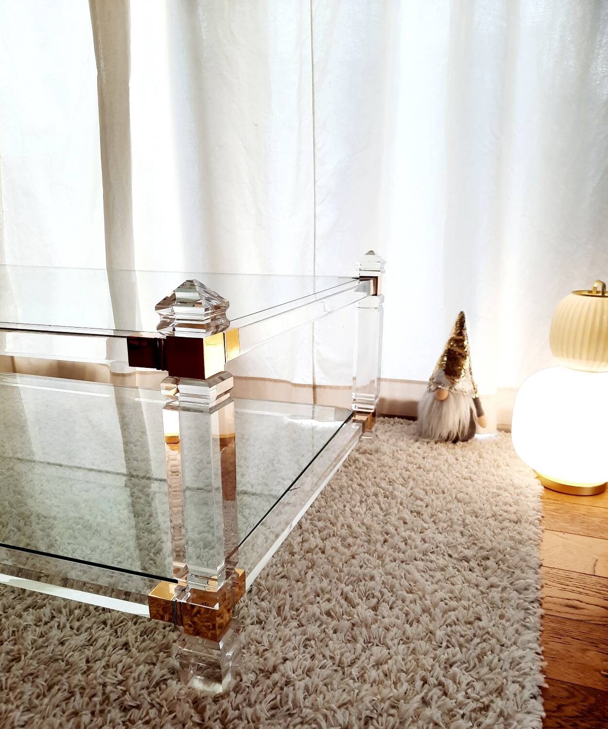 Coffee table in Altuglass "Romeo" 70s/80s