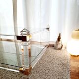 Table basse en Altuglass "Romeo" années 70/80s