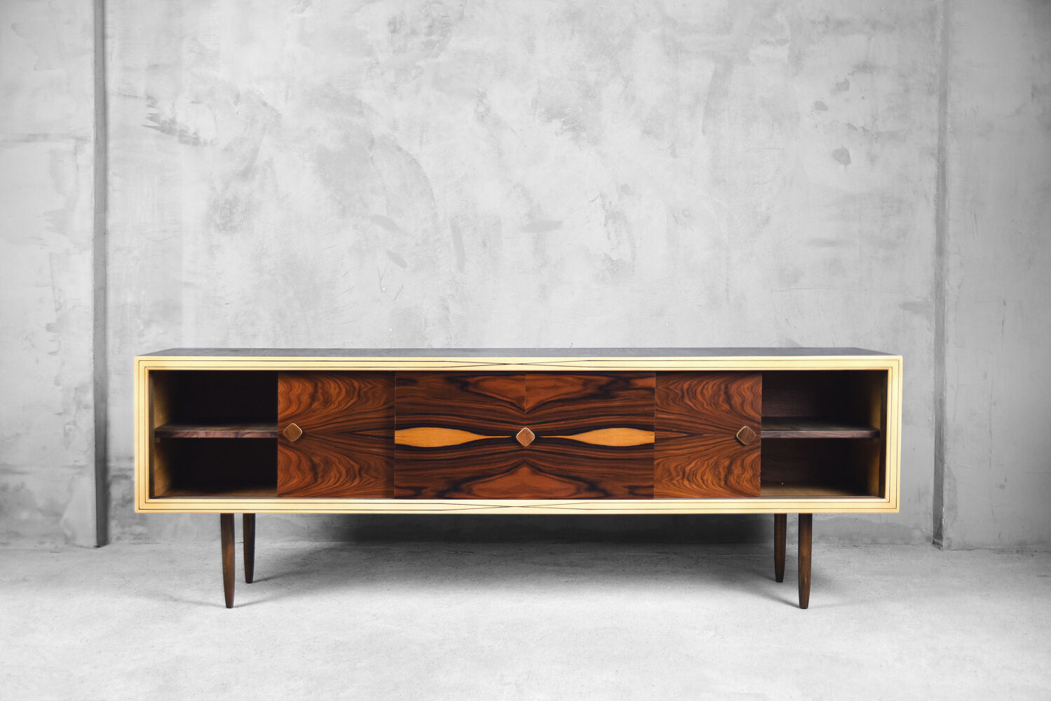 Mid-century modern Swedish rosewood and birch sideboard, 1960s