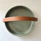 Scandinavian plateau with leather handle