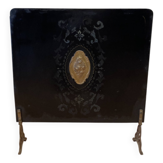 Vintage metal fireplace screen