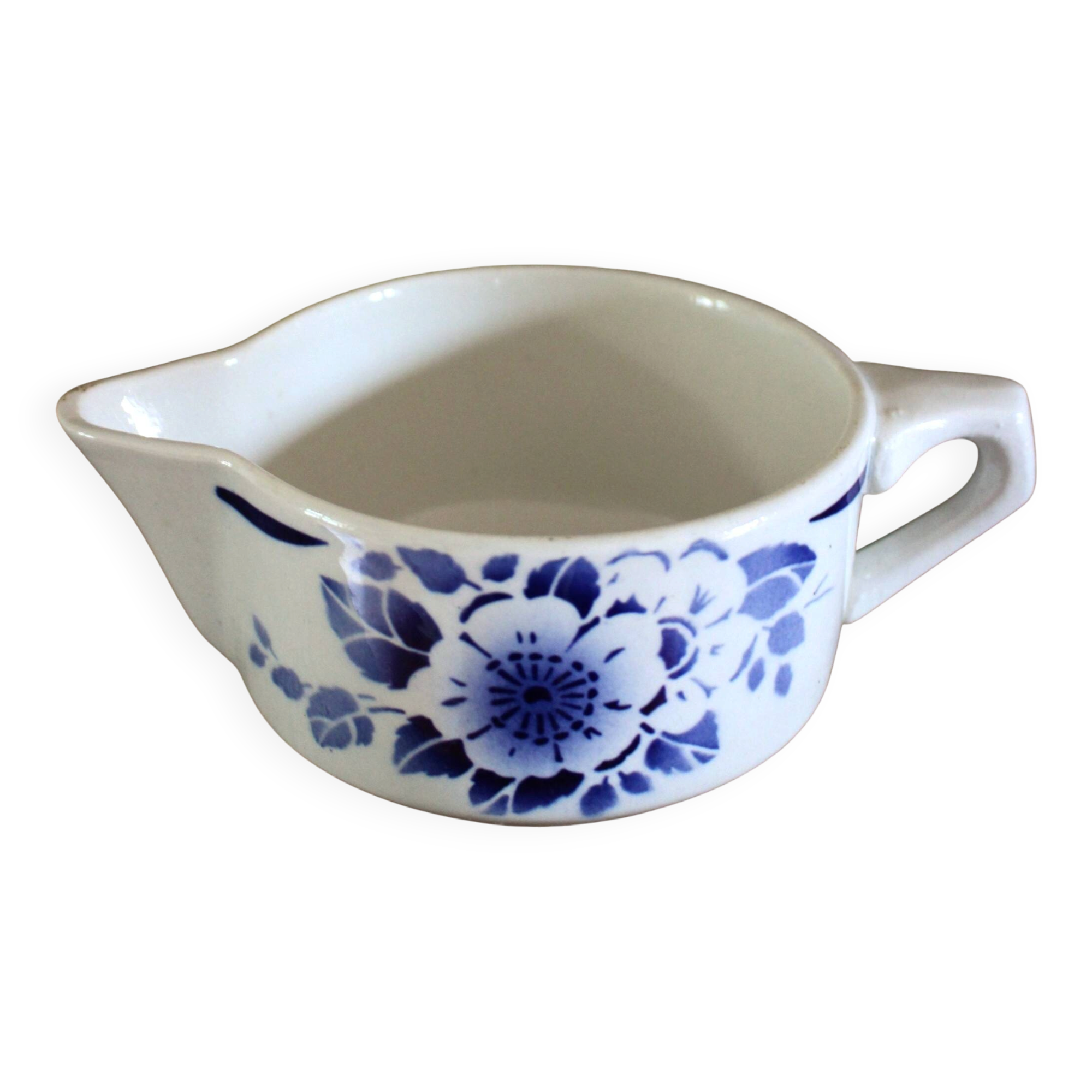 Saucière Fleur bleu Art Deco Saint Amand