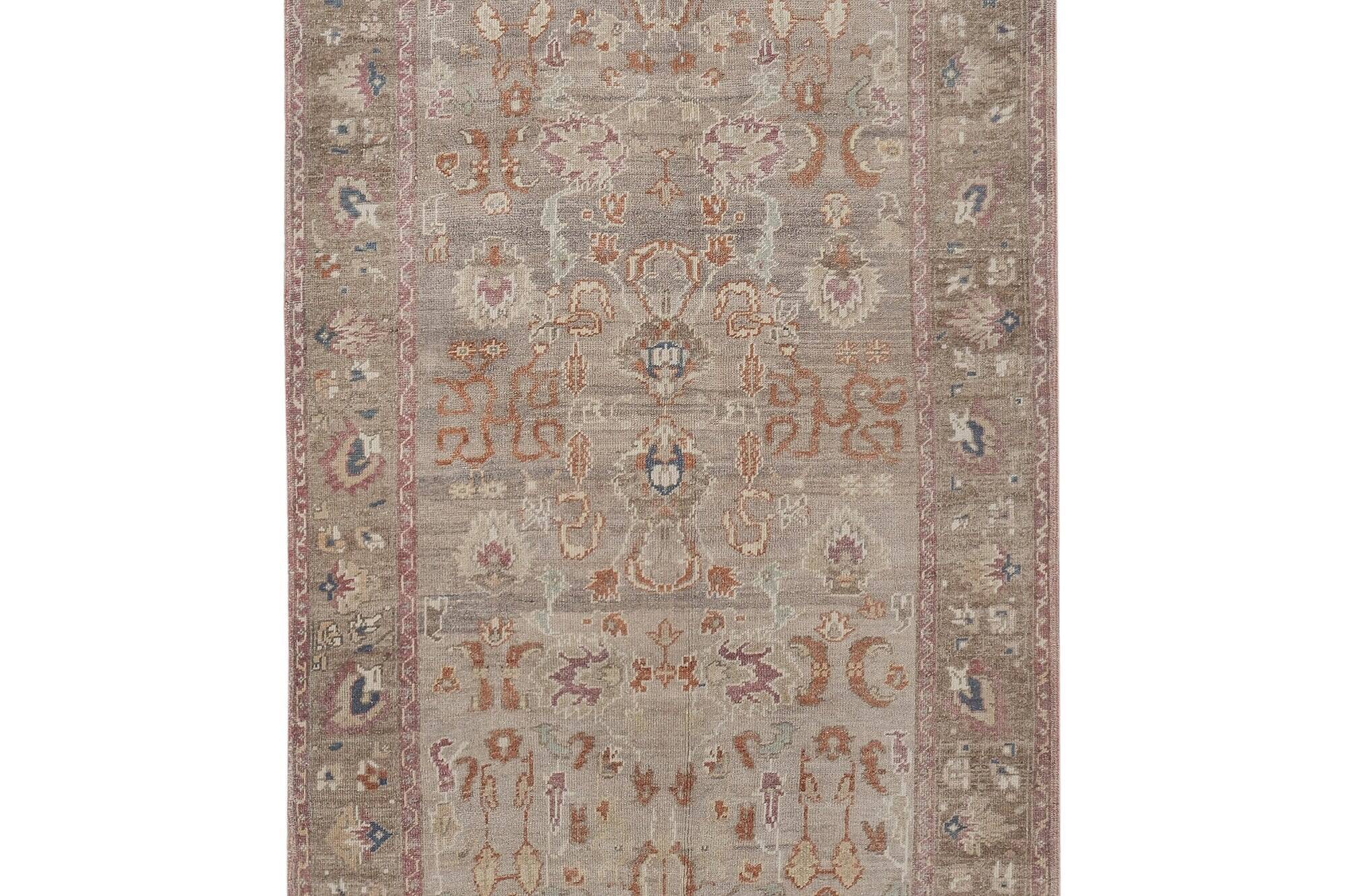 Vintage Turkish hallway rug 142x254 cm