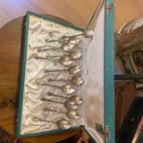 Box of 12 silver metal spoons