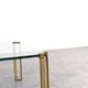 Hollywood Regency Brass and Glass Coffee Tables by Peter Ghyczy, Set of 2
