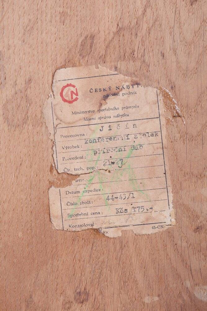 Mid-Century Wooden Table by Český Nábytek-Np Jičín, Czech, 1950s