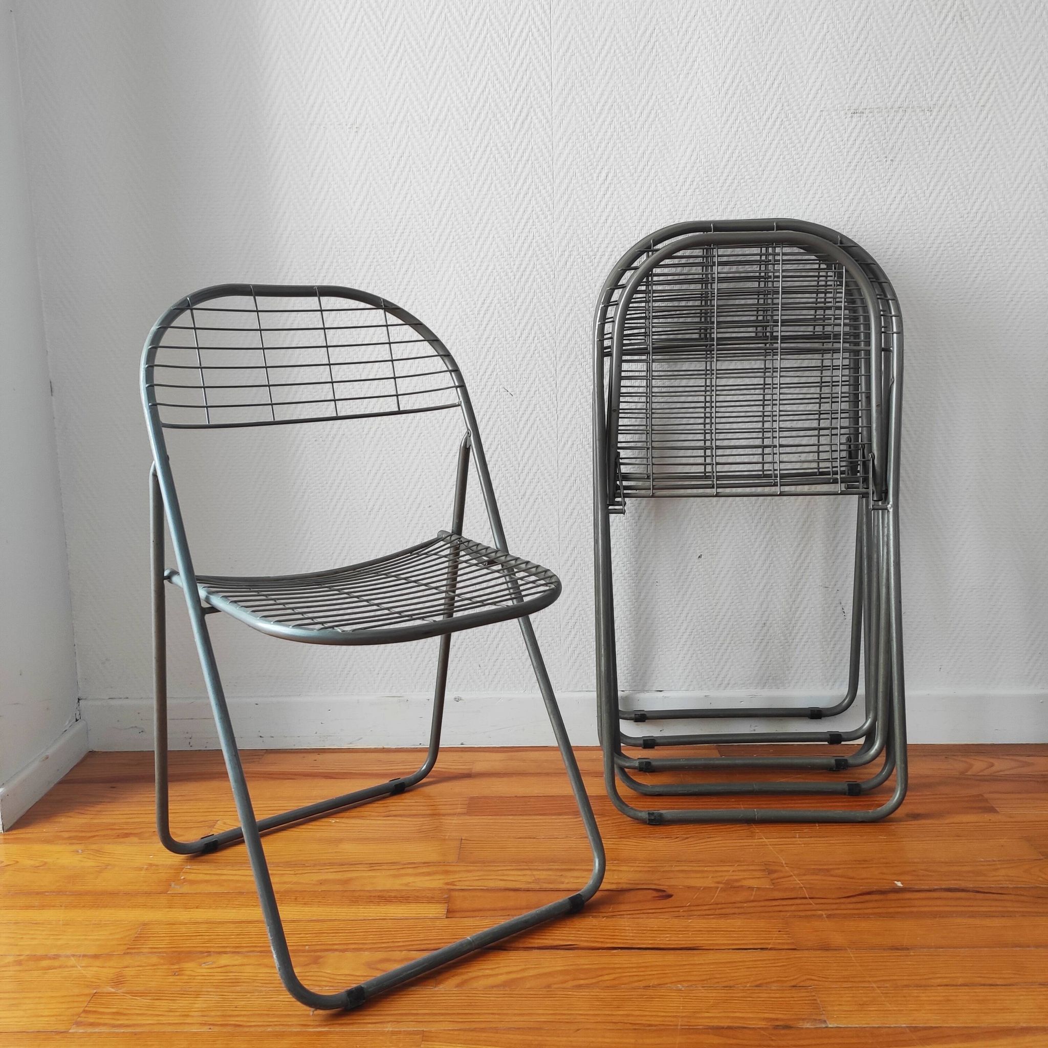 4 vintage folding chairs 1980 Niels Gammelgaard