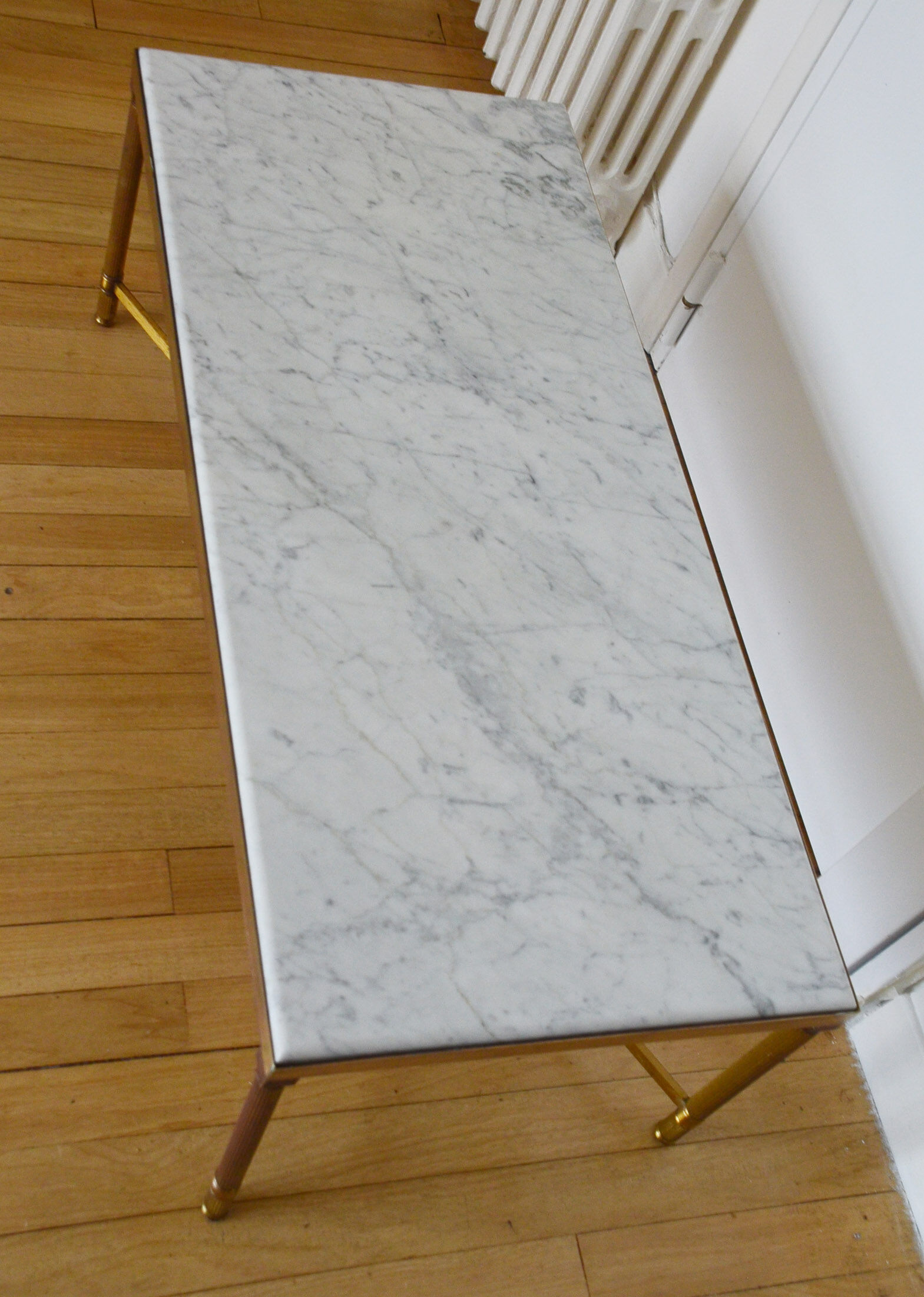 Brass marble coffee table from the 60's in the neoclassical style