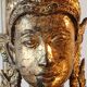 Unique and monumental Siamese bronze lamp from the 19th century, Thailand, 76 stamped.