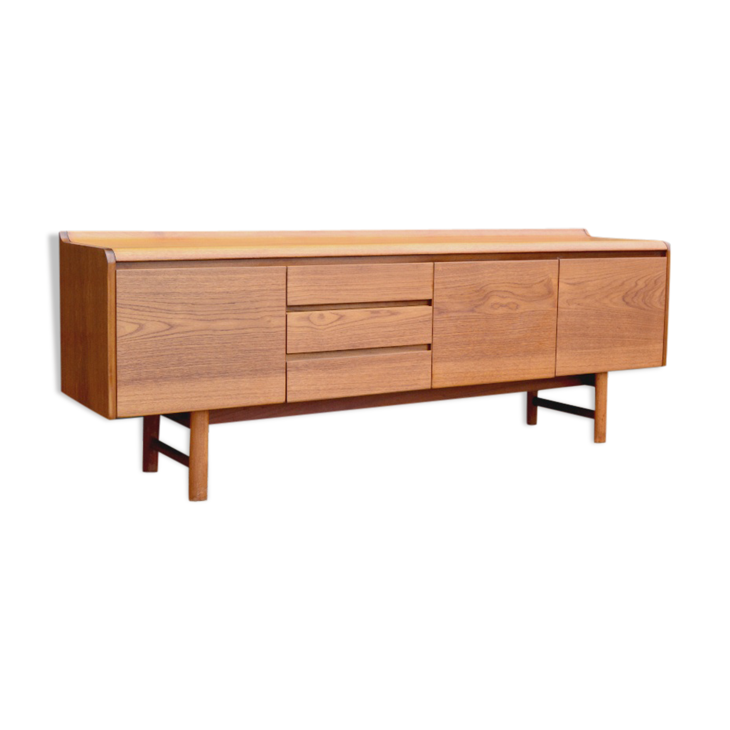 Sideboard  curved White & Newton clear teak