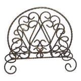 Vintage Magazine Rack - Twisted Wrought Iron Magazine or Vinyl Record Holder