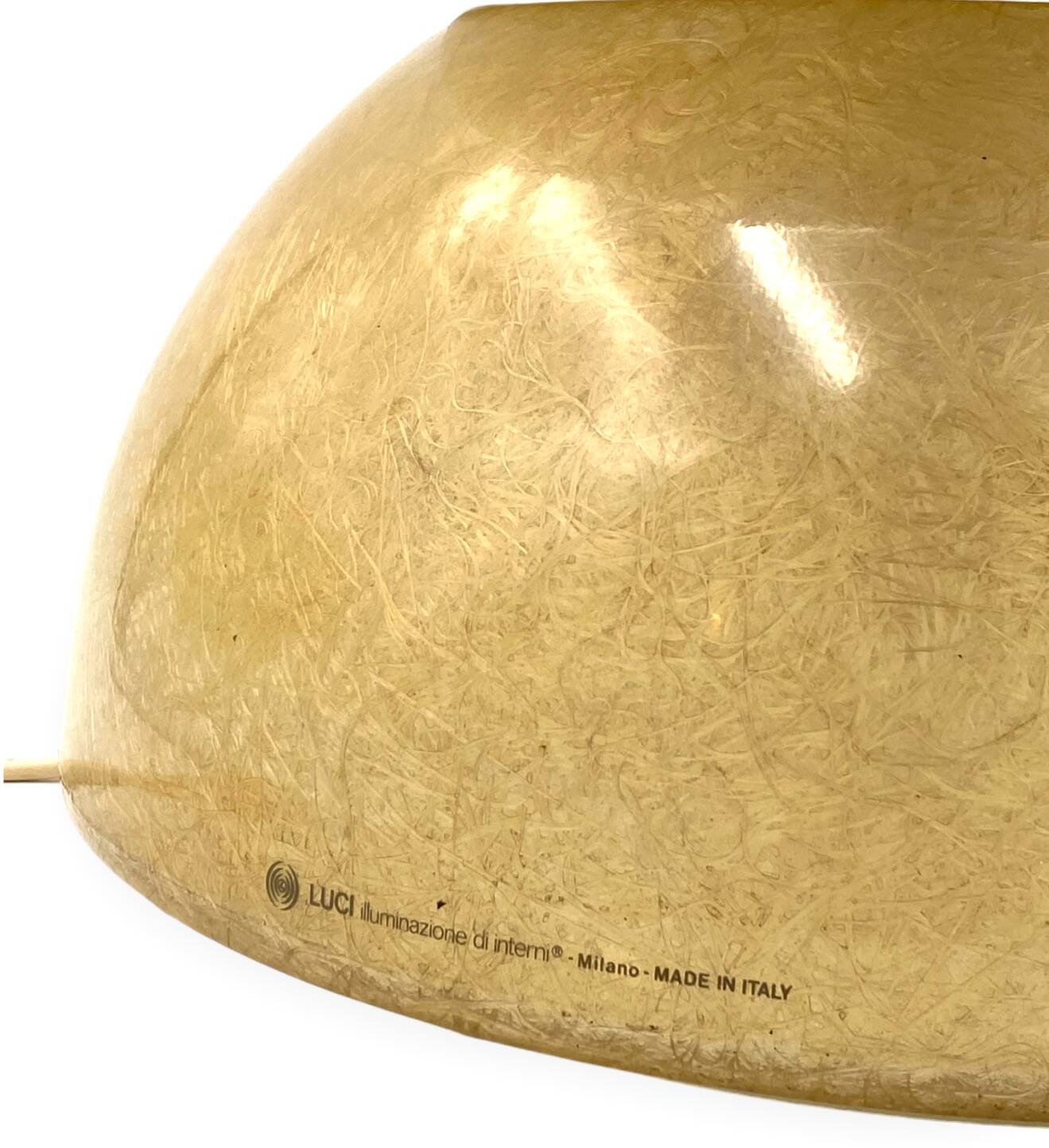 Planter / Pot fiberglass lamp, Luci Milano Italy, 1970s