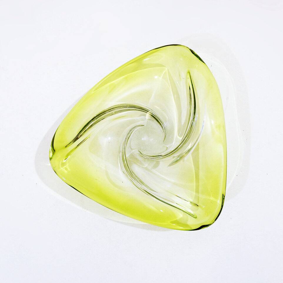 Mid-Century Crystal Art Glass Fruit Bowl from Val Saint Lambert, Belgium, 1960s