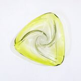 Mid-Century Crystal Art Glass Fruit Bowl from Val Saint Lambert, Belgium, 1960s