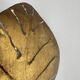 Golden metal "monstera" leaf wall light sconce, france, 1970s