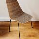 Ensemble de 5 chaises "Basket" par Gianfranco Legler, années 1950