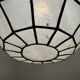 Brass and pearl spherical pendant light from the 60s