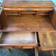 Bureau vintage dit bureau américain à rideau en chêne